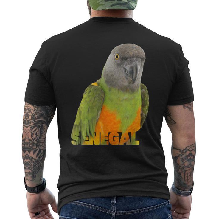 African Senegal Parrot Image & Word Men's T-shirt Back Print