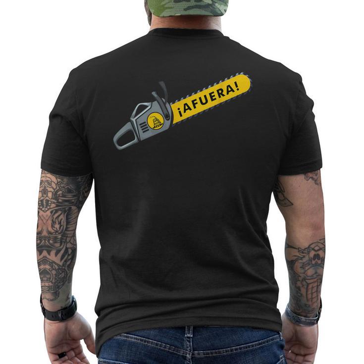 Afuera Milei Chainsaw Libertarian Ancap Liberty Freedom Men's T-shirt Back Print