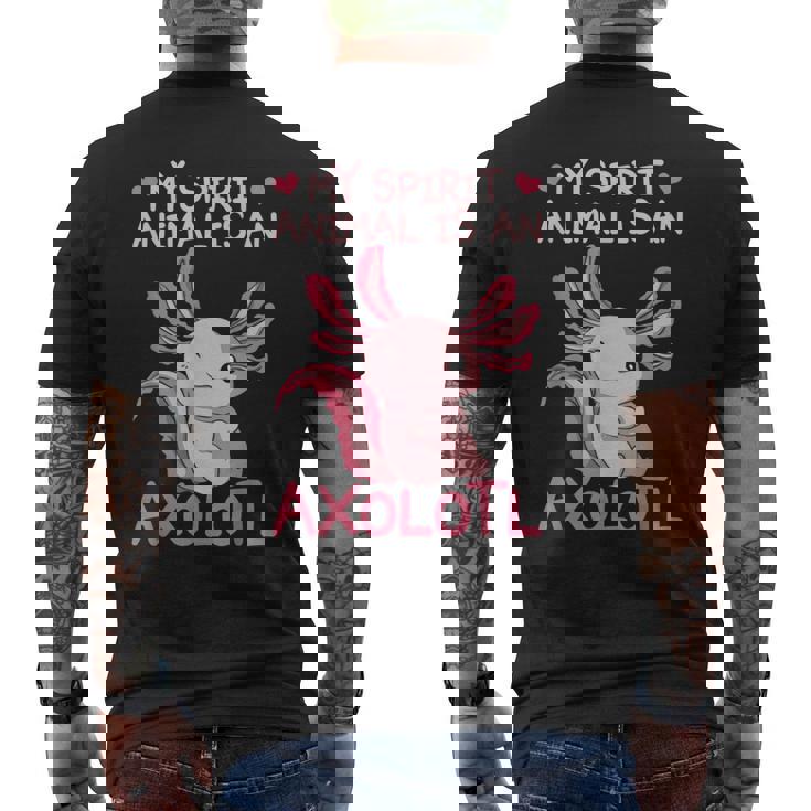 Ajolote Animal Lindo Anfibio Exótico Salamandra Axolotl Camiseta Hombre Estampado Espalda
