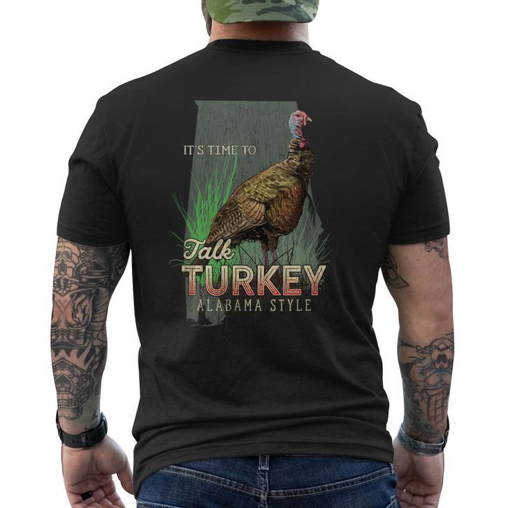 Alabama Turkey Hunting Time To Talk Turkey Men's T-shirt Back Print