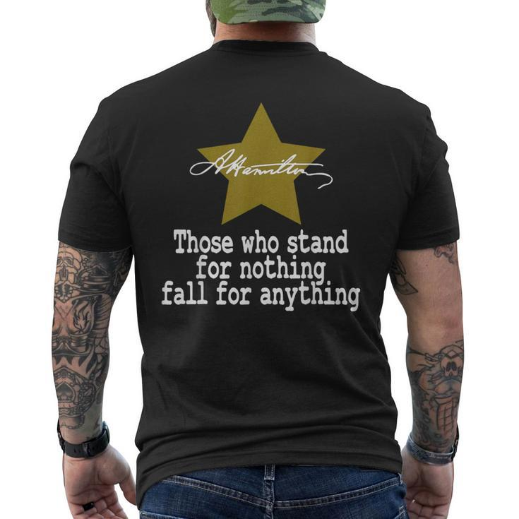 Alexander Hamilton Quote Gold A Ham Men's T-shirt Back Print