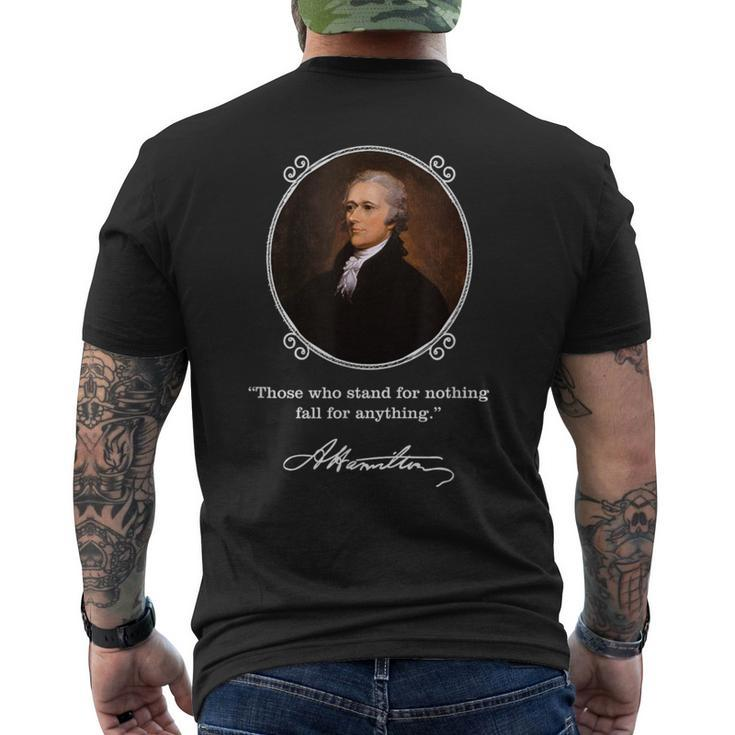 Alexander Hamilton Quote Hamilton Signature Men's T-shirt Back Print