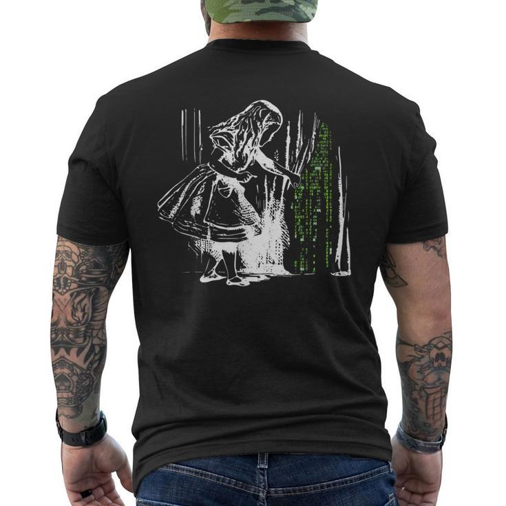 Alice In Matrix Land Programmer Men's T-shirt Back Print