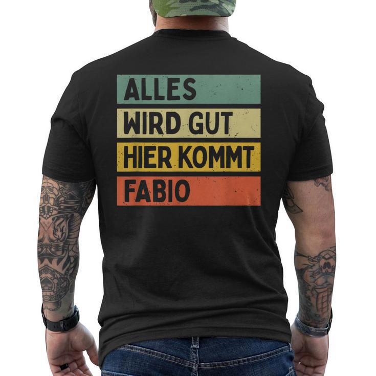 Alles Wird Gut Hier Kommt Fabio Retrointage Saying T-Shirt mit Rückendruck