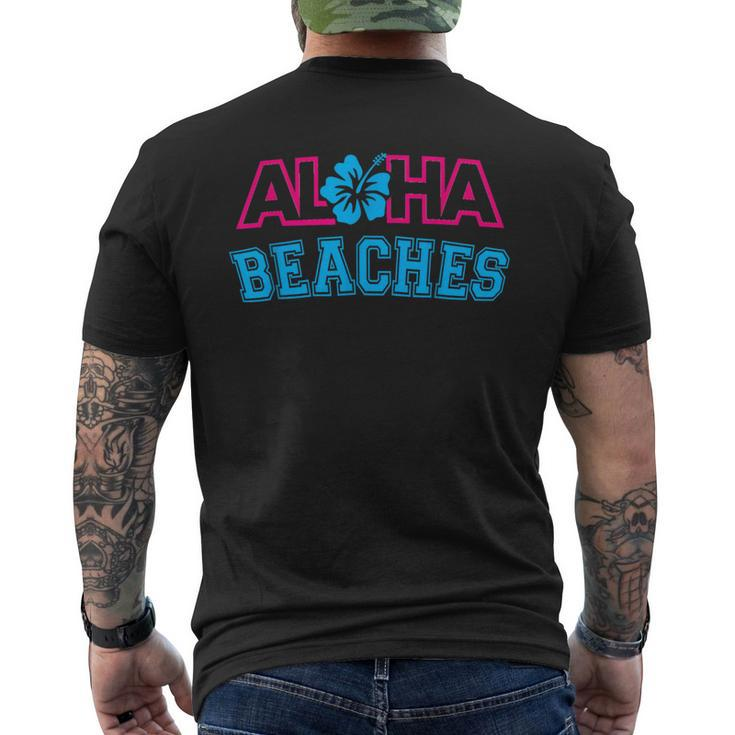 Aloha Beaches Hawaii Hawaiian Aloha Men's T-shirt Back Print