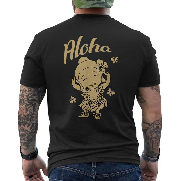 Aloha Buddha Hawaiian Buddhist Yoga Meditation Men's T-shirt Back Print