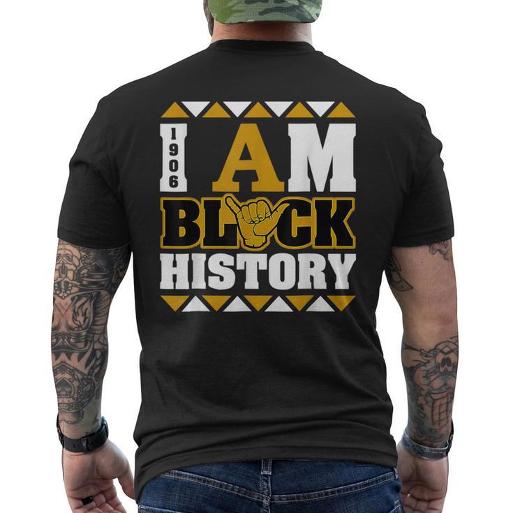 Alpha African Fraternity 1906 I Am Black History Men's T-shirt Back Print