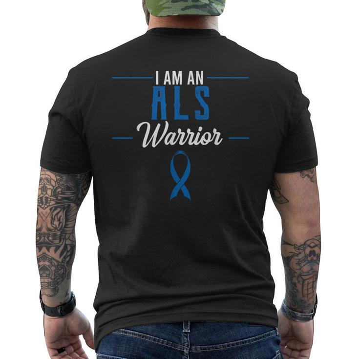 I Am An Als Warrior Mnd Lou Gehrig's Disease Awareness Men's T-shirt Back Print