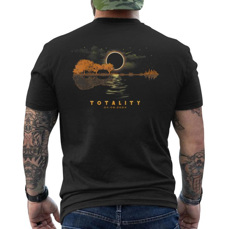 America Guitar Totality 04 08 24 Total Solar Eclipse 2024 Men's T-shirt Back Print