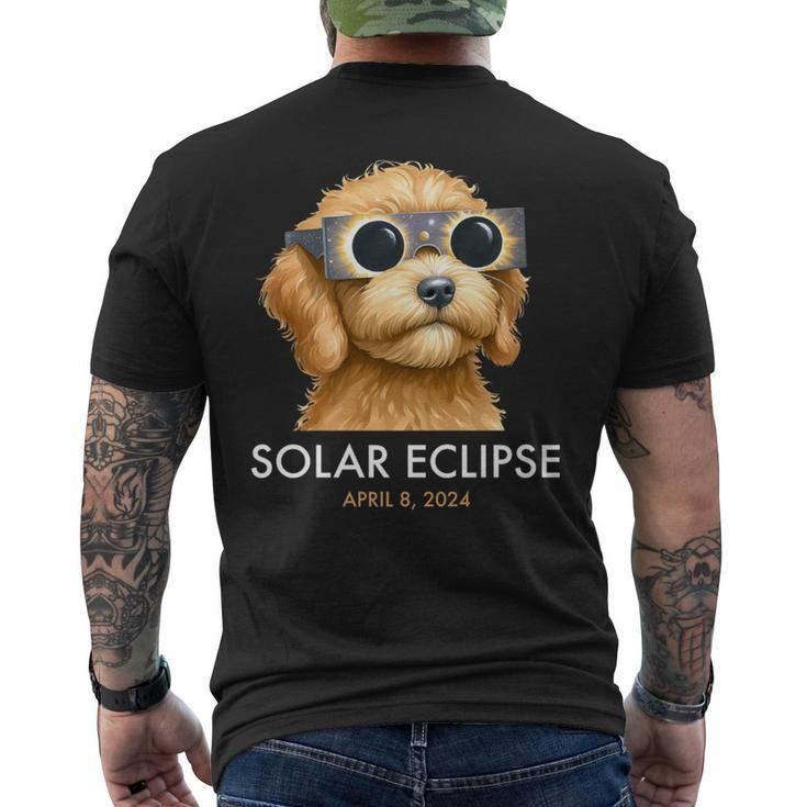 America Totality Solar Eclipse 2024 Cute Doodle Dog Dad Mom Men's T-shirt Back Print