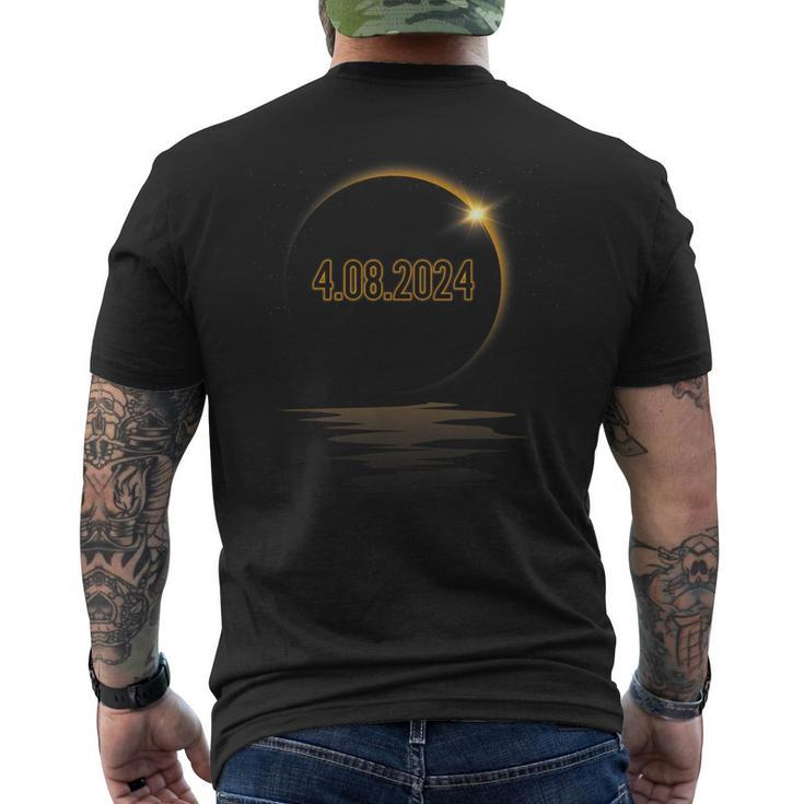 America Totality Spring April 8Th 2024 Total Eclipse Men's T-shirt Back Print