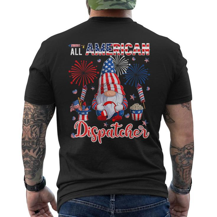 All American Costume Dispatcher 4Th Of July Job Team Men's T-shirt Back Print
