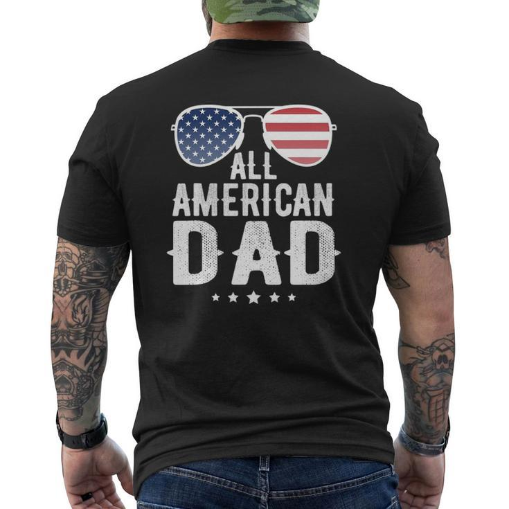 All American Dad 4Th Of July Us Patriotic Pride Mens Back Print T-shirt