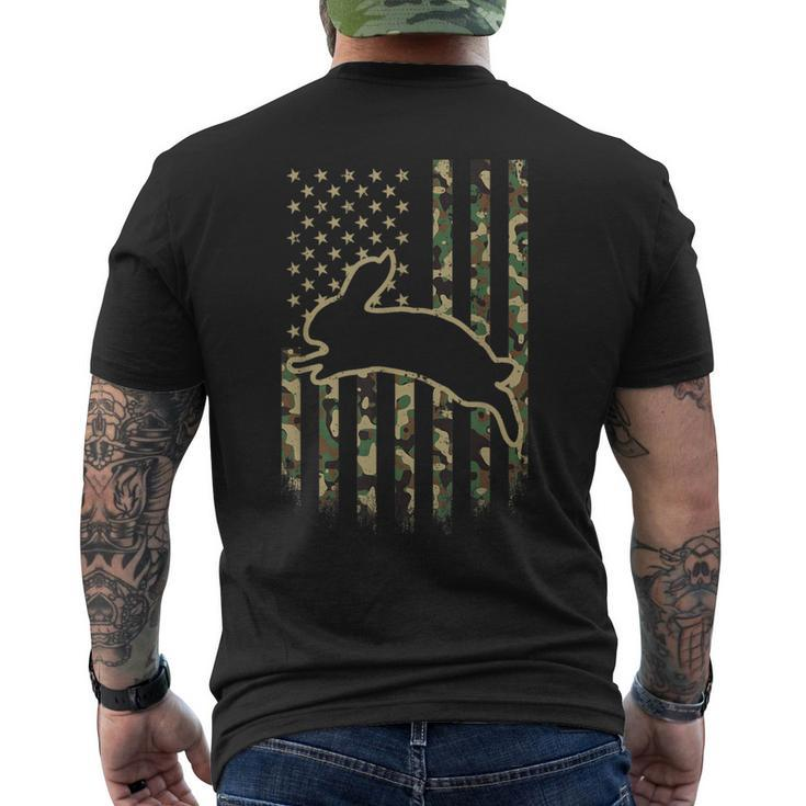 American Flag Camo Camouflage Bunny Rabbit Easter Patriotic Men's T-shirt Back Print