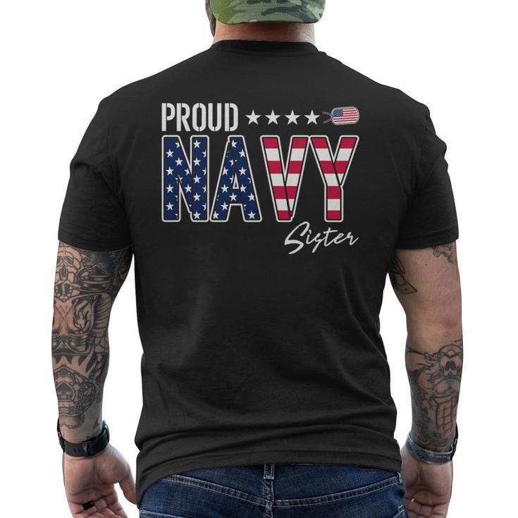 American Flag Proud Navy Sister Men's T-shirt Back Print