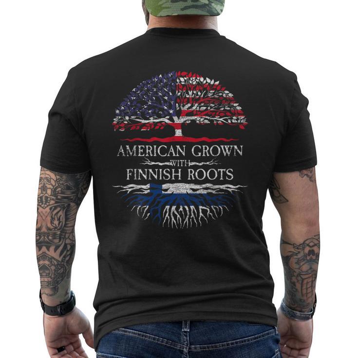 American Grown With Finnish Roots Finland Men's T-shirt Back Print