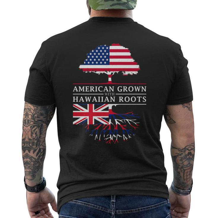 American Grown With Hawaiian Roots Hawaii Men's T-shirt Back Print