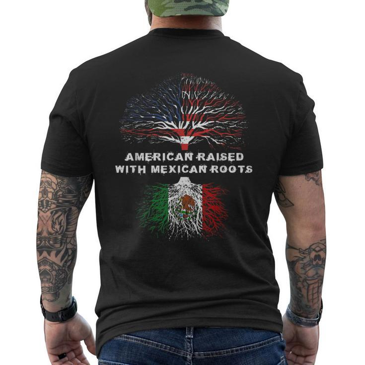American Raised With Mexican Roots Mexico Men's T-shirt Back Print