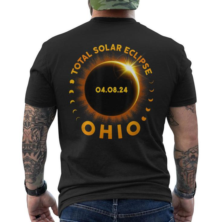 American Total Solar Eclipse April 8 2024 Ohio Totality Men's T-shirt Back Print