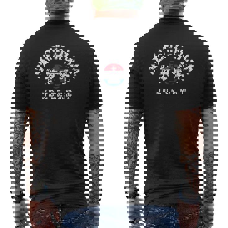 Amsterdam Los Países Bajosintage Souvenir Regalo Camiseta Hombre Estampado Espalda
