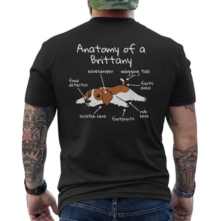 Anatomy Of A Brittany Spaniel Dog Men's T-shirt Back Print