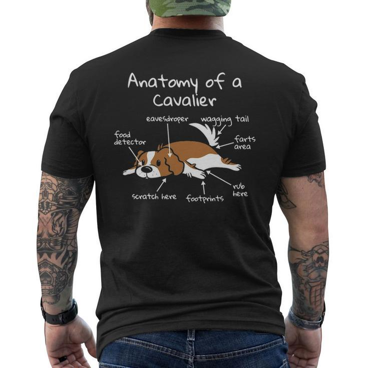 Anatomy Of A Cavalier King Charles Spaniel Dog Gif Men's T-shirt Back Print
