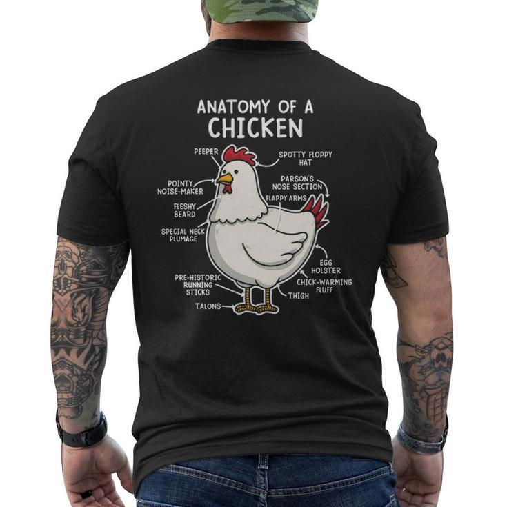 Anatomy Of A Chicken Country Farm Women Girl Men's T-shirt Back Print