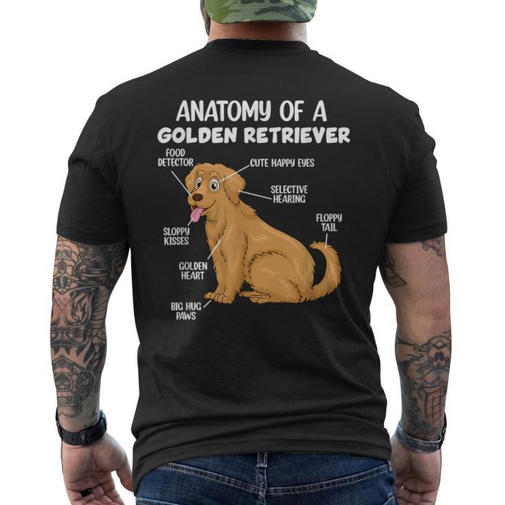 Anatomy Of A Golden Retriever T-Shirt mit Rückendruck