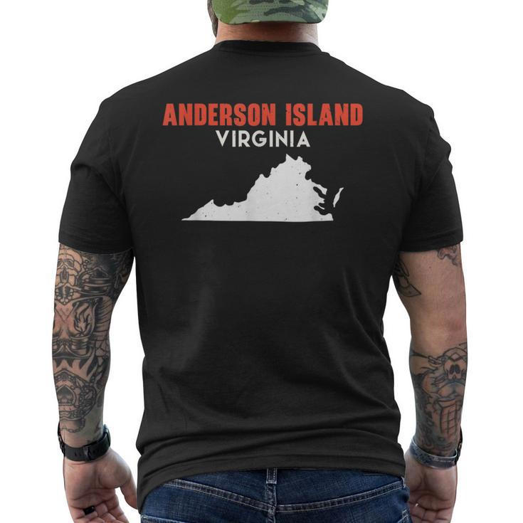 Anderson Island Washington Usa State America Travel Washingt Men's T-shirt Back Print