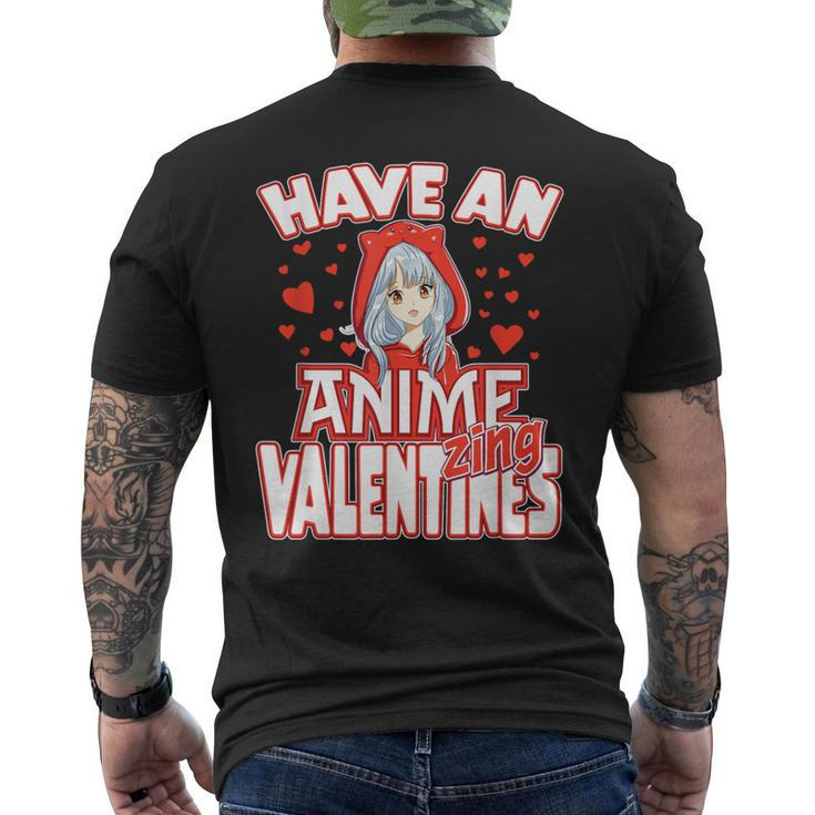 Anime Lover Valentines Day Anime Fans Ns Girls Boys Men's T-shirt Back Print