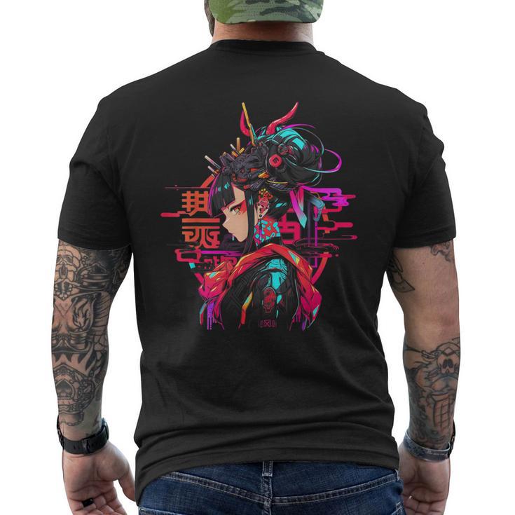 Anime Manga Cyberpunk Aesthetic Techwear Harajuku Punk T-Shirt mit Rückendruck