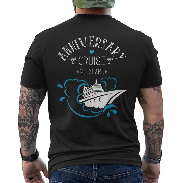 Anniversary Cruise For Couples 25 Years Men's T-shirt Back Print