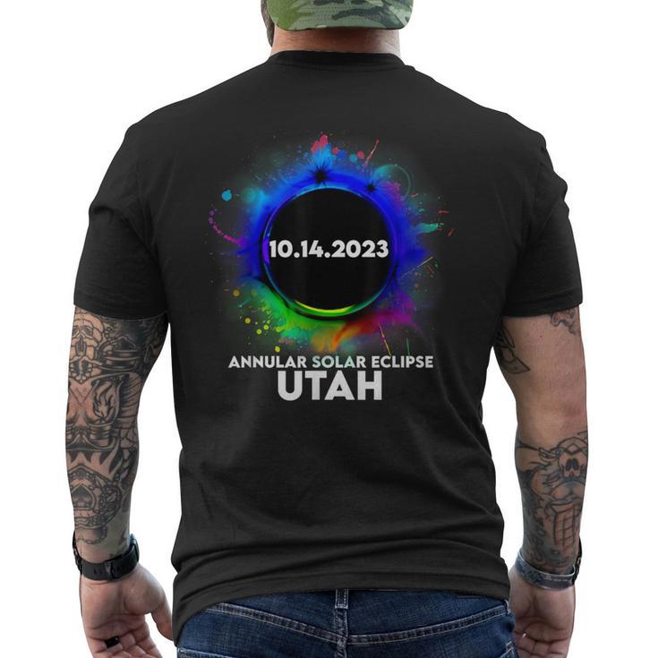 Annular Solar Eclipse 2023 October 14 Utah Men's T-shirt Back Print