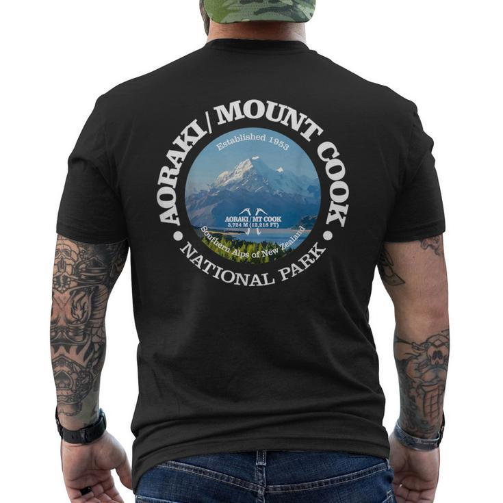 Aoraki Mount Cook National Park New Zealand Hiking Men's T-shirt Back Print