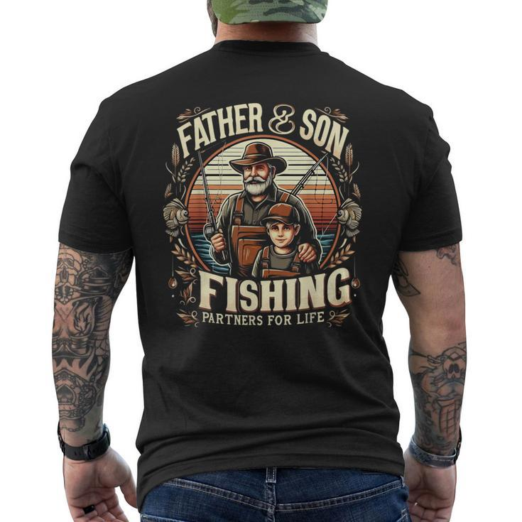 Apparel Dad And Son Fishing Partners For Life Fathers Day Men's T-shirt Back Print