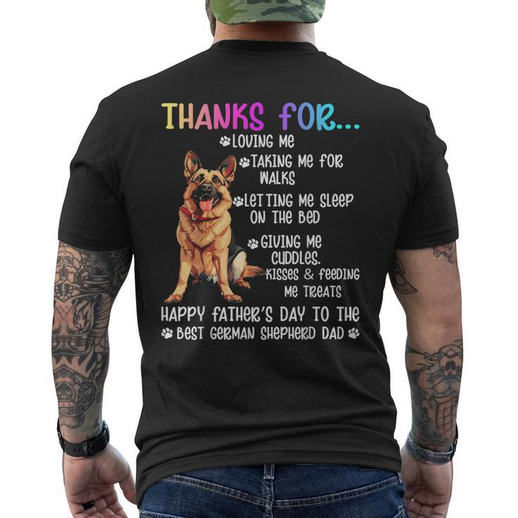 Apparel Thanks For Loving Me Happy Father's Day Best Dog Dad Men's T-shirt Back Print