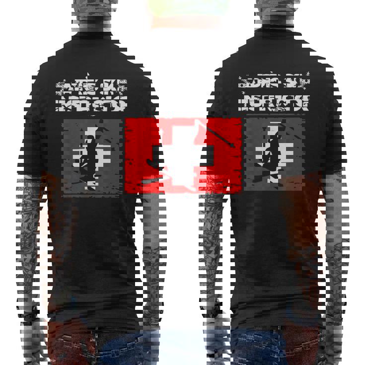 Apres Ski Instructor Esquís Para Fiestas Camiseta Hombre Estampado Espalda