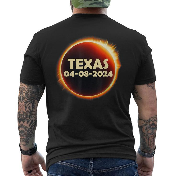 April 8 Totality Texas Men's T-shirt Back Print