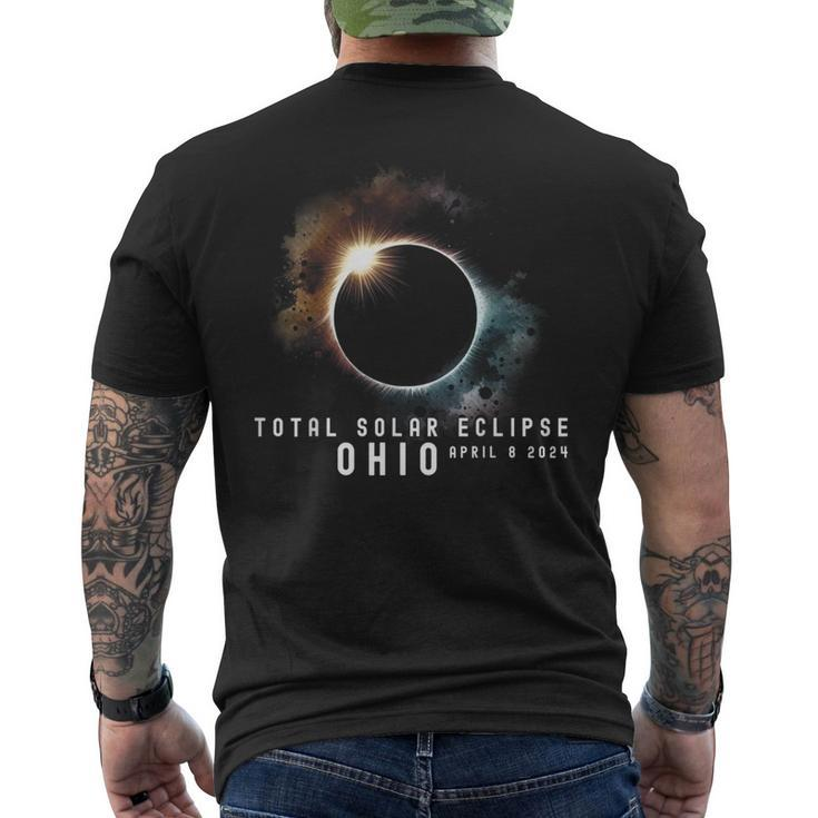 April 9 2024 Eclipse Solar Total Ohio Eclipse Lover Watching Men's T-shirt Back Print