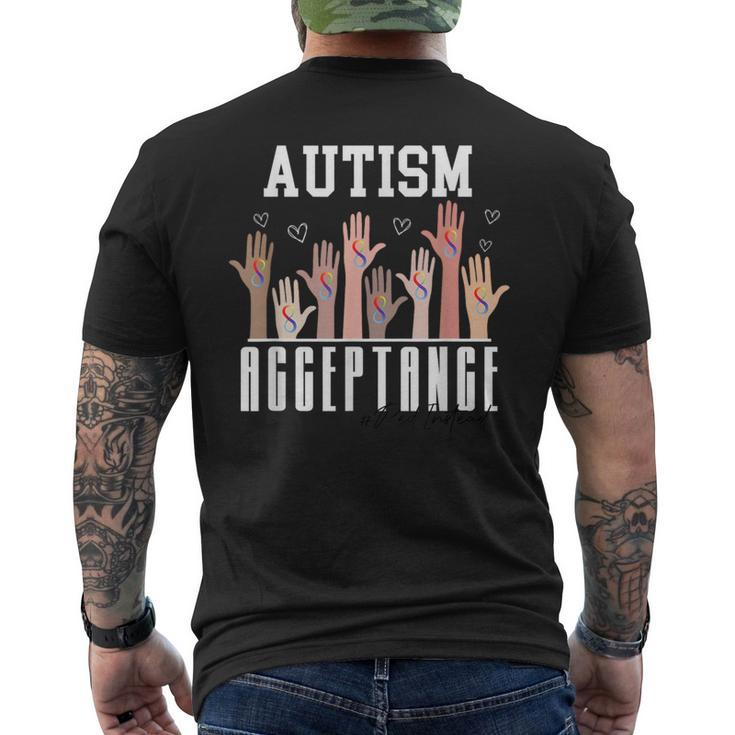 In April We Wear Red Autism Awareness Acceptance Red Instead Men's T-shirt Back Print