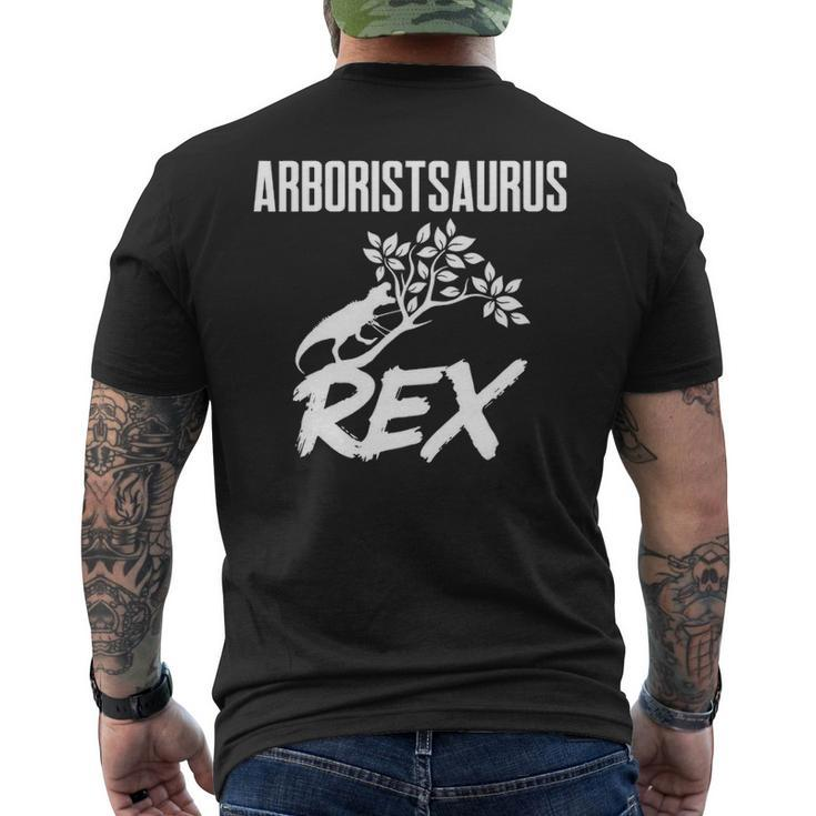 Arborist Saurusrex Tree Surgeon Arboriculturist Men's T-shirt Back Print