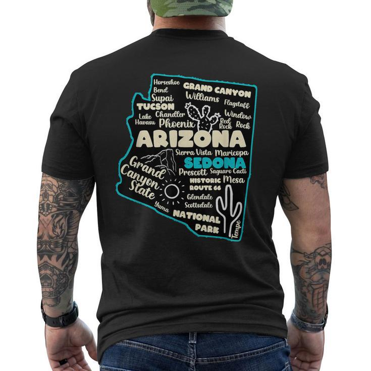 Arizona Sedona Grand Canyon Arizona Mountains National Park Men's T-shirt Back Print