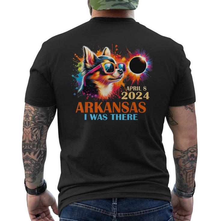 Arkansas Total Solar Eclipse 2024 Chihuahua Dog Men's T-shirt Back Print