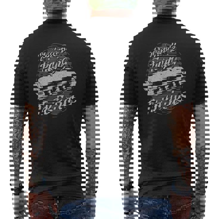 Armónica Playerintage Blues Music Musical Regalo Camiseta Hombre Estampado Espalda