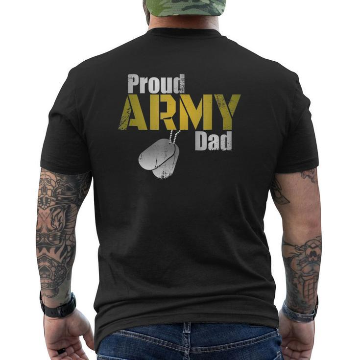 Army Dad Proud Parent US Army Military Family Mens Back Print T-shirt
