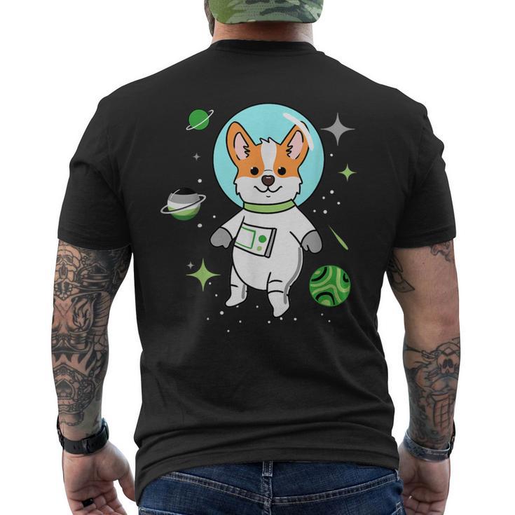 Aromantic Corgi In Space Aromantic Pride Men's T-shirt Back Print