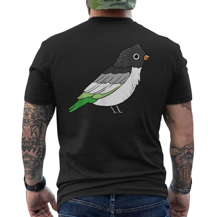 Aromantic Pride Bird Asexual Men's T-shirt Back Print