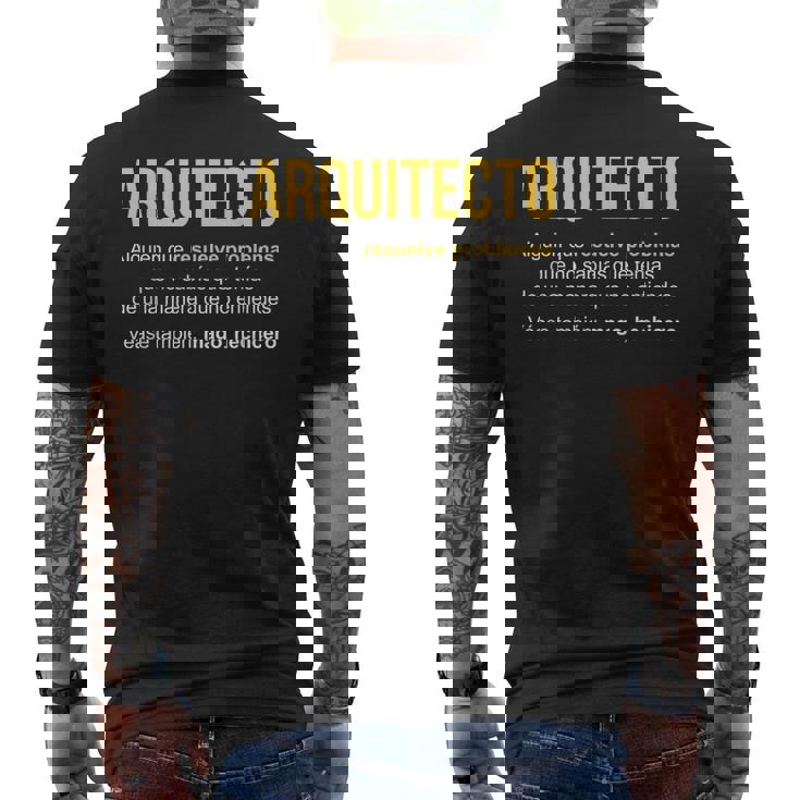 Arquitecto Definición Regalo Arquitecto Camiseta Hombre Estampado Espalda