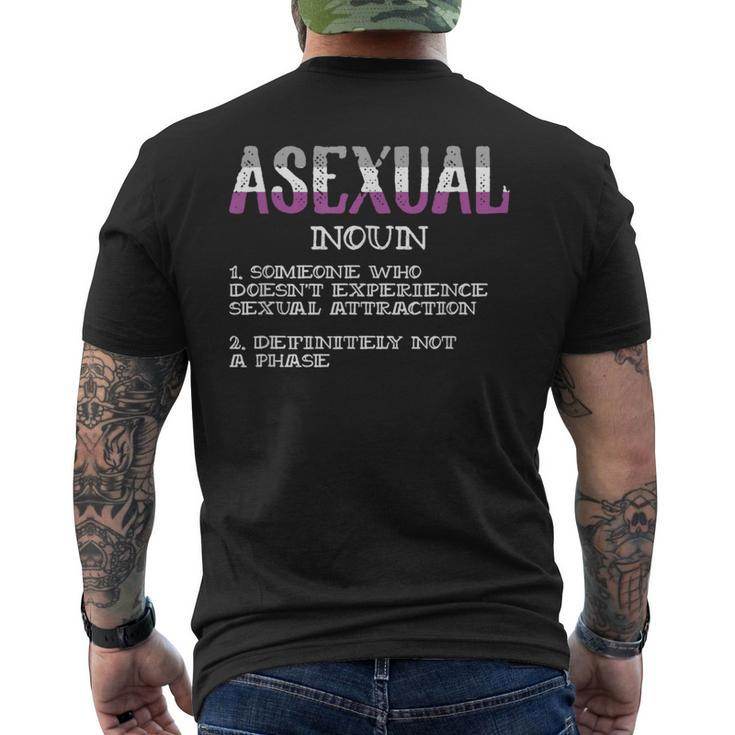 Asexual Person Definition Asexuality Pride Aromantic Ace Men's T-shirt Back Print