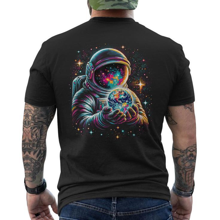 Astronaut Planets Astronaut Science Space Men's T-shirt Back Print